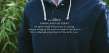 Load image into Gallery viewer, Indigo 3 Button Hooded Sweatshirt