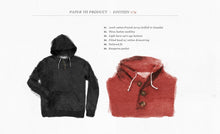 Load image into Gallery viewer, The Dusty Red 3 Button Hooded Sweatshirt

