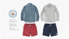 Load image into Gallery viewer, Navy Sun Up Swim Trunk
